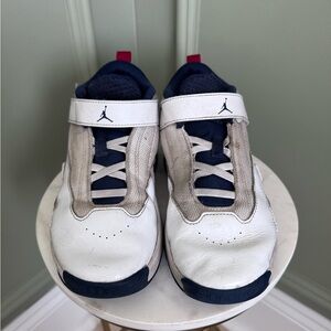 Jordan Kids White and Navy Sneakers